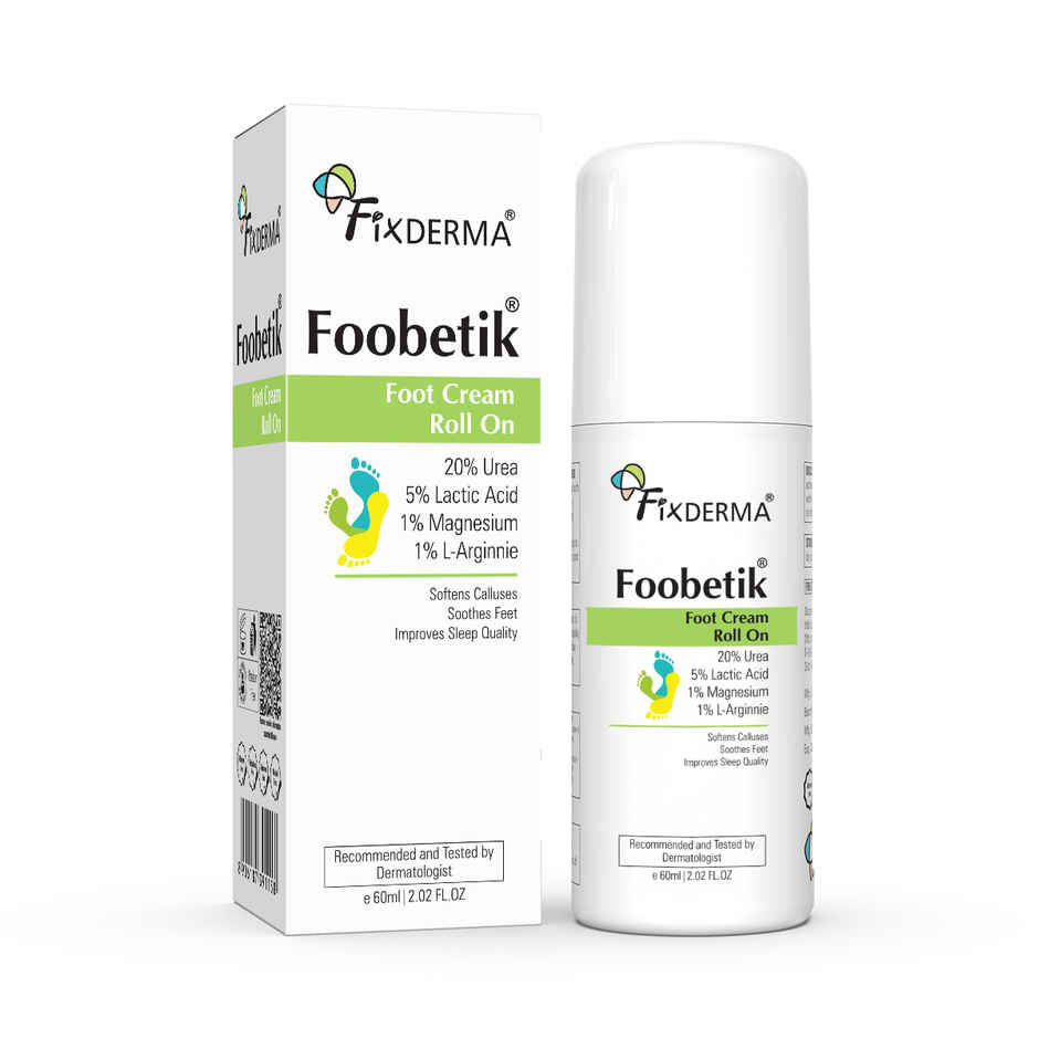 Fixderma Foobetik 20% Urea Foot Roll On For Cracked Heels with 5% Lactic Acid
