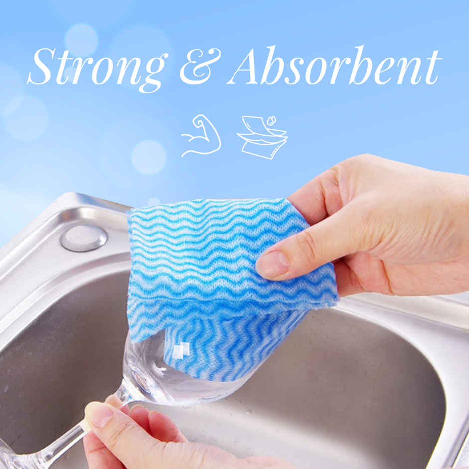 Origami Non Woven Reusable Kitchen Towel Roll Soft & Absorbent Reusable Up to 100 Times | 80 Pulls