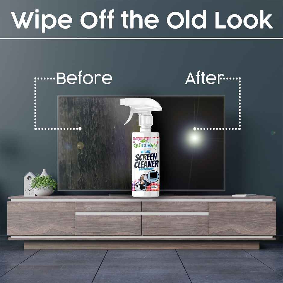Quiclean Screen Cleaner With Microfiber | Safe For Led | Lcd | Laptops | Cameras | Mobile Screens