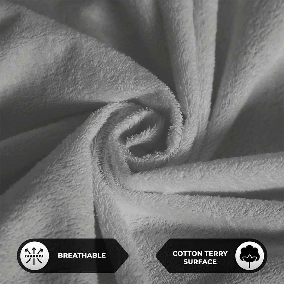 Story@Home Terry 100% Waterproof and Dustproof King Size Mattress Protector Gray | 78 x 72 Inch