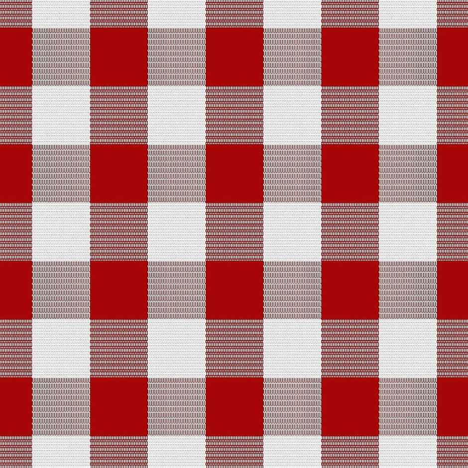 Lushomes Table Runner - Buffalo Checks Red Crochet | Single Layer | 13 x 72 inch