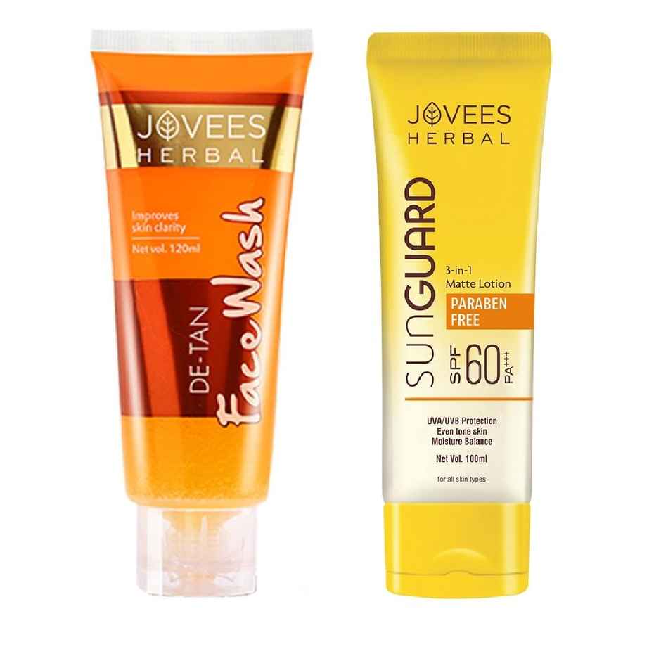 Jovees Herbal De-Tan & Sun Guard Lotion SPF 60 PA++++ Combo