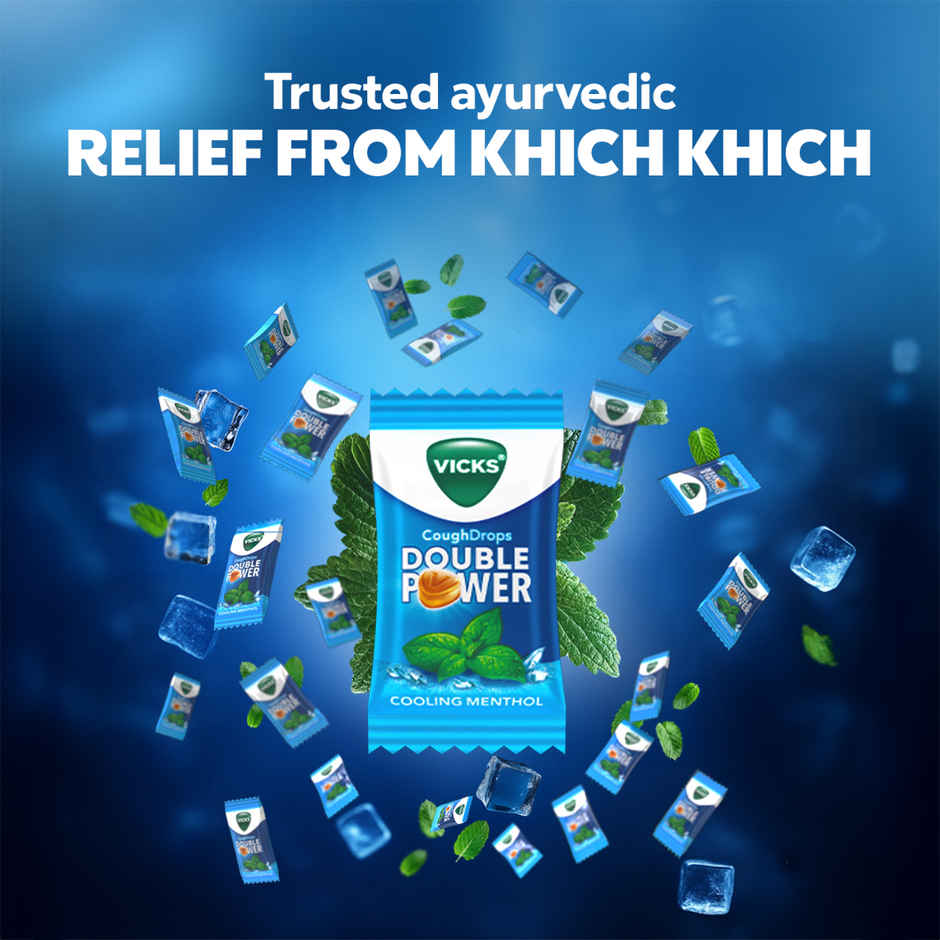 Vicks Cough Drops Double Power (Cooling Menthol)
