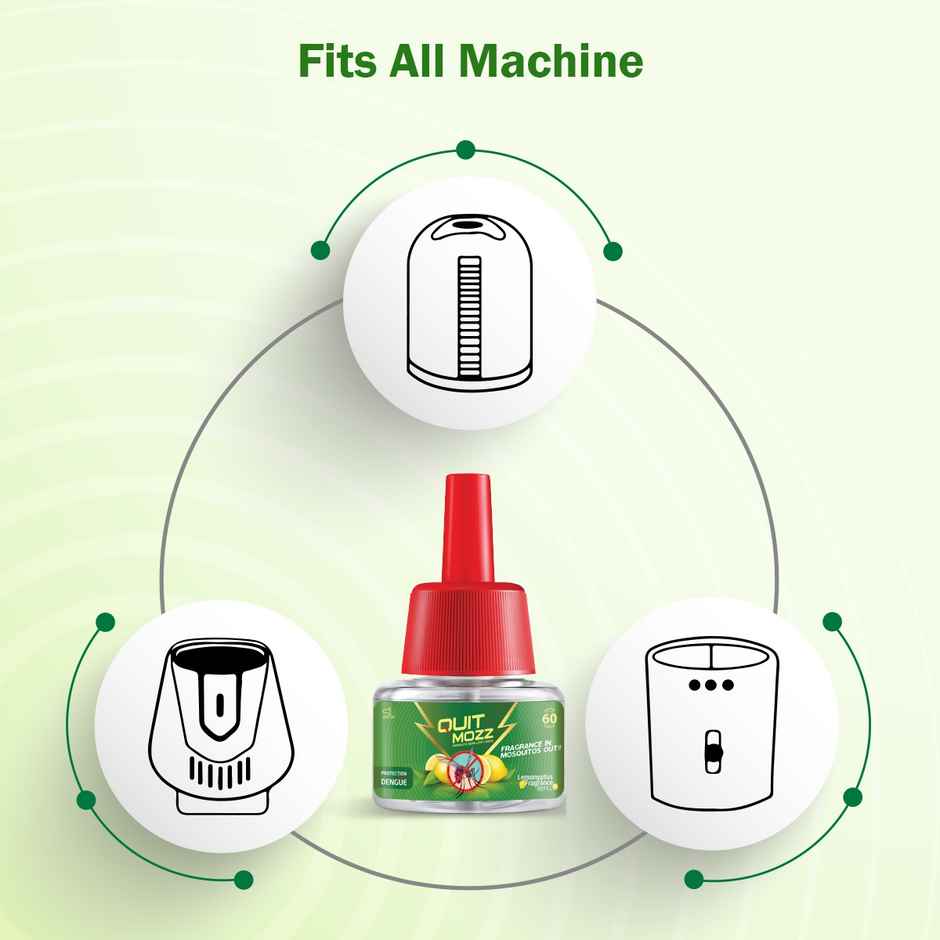 Quitmozz Saver Aromatic Lemonyptus, Sandalwood & Jasmin Liquid Vaporiser Mosquito Repellent