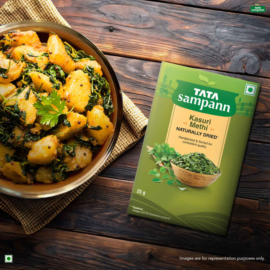 Tata Sampann Kasuri Methi, Naturally Sun Dried, Handpicked & Sorted, Rich Aroma & Authentic Flavour