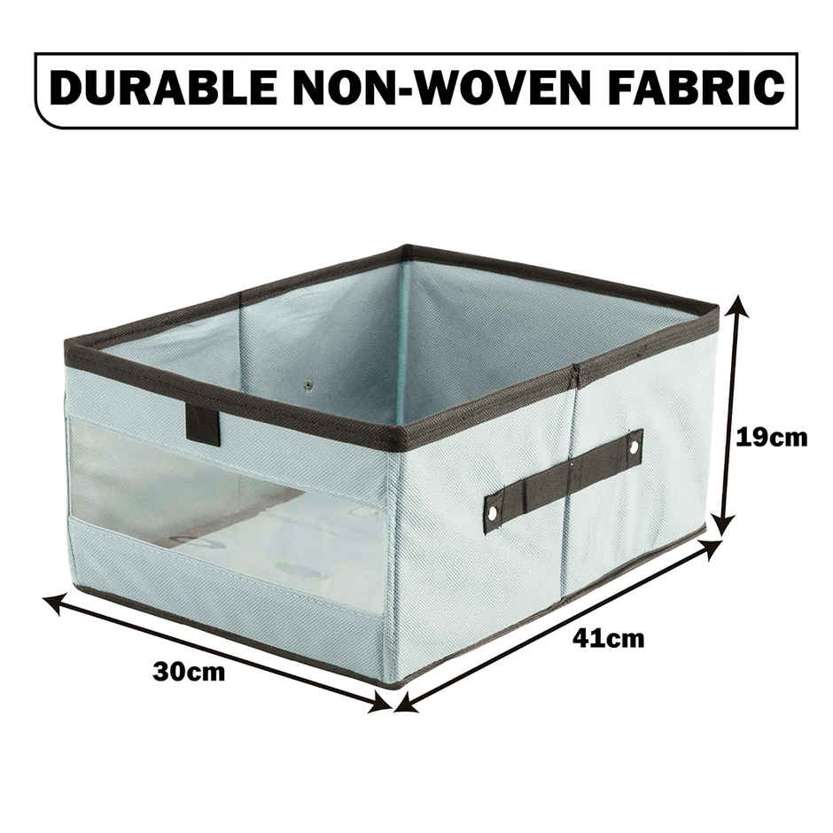 Kuber Industries (Pack of 6) Foldable Storage Box for Saree | Blankets | Books | Grey