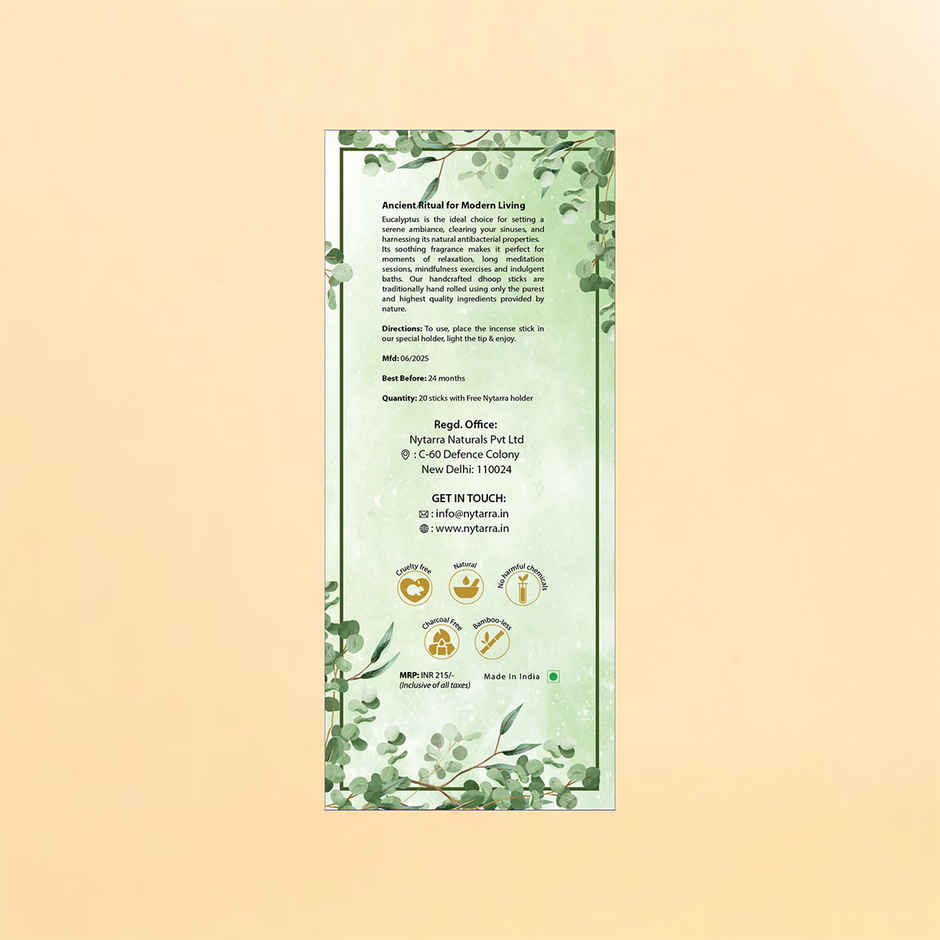 Nytarra Naturals Luxury Dhoop Sticks Eucalyptus