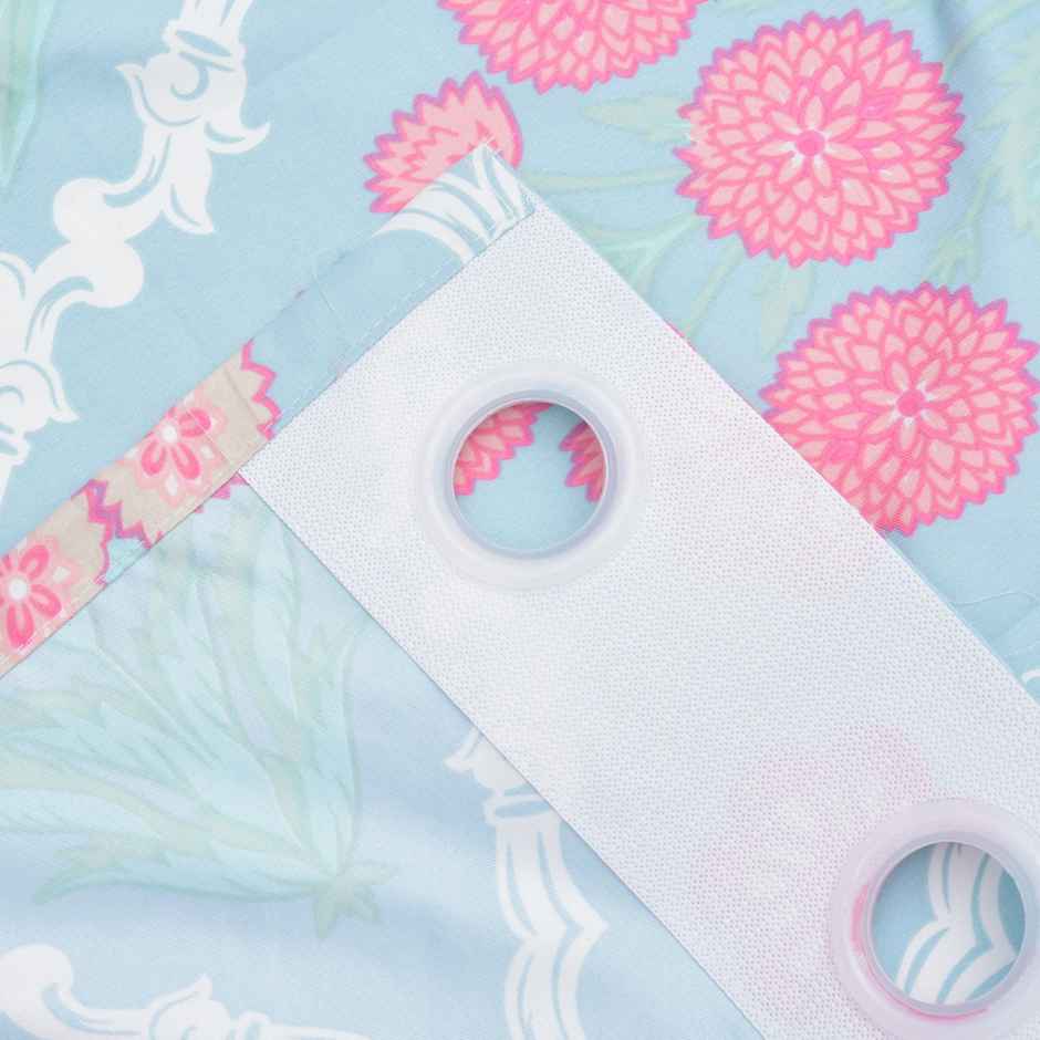 BAY6 Polyester Long Door Curtains - Set of 2 - (8x4 ft) - Green