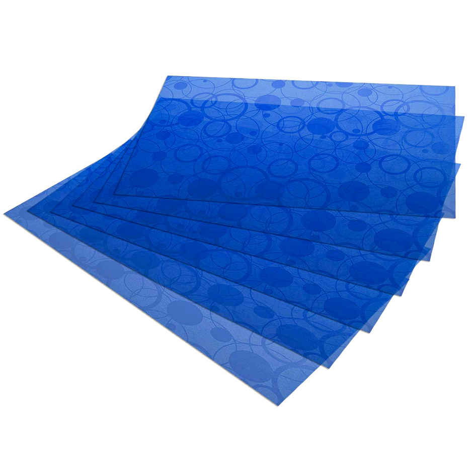 Kuber Industries Pack of 6 Circle Design Waterproof PVC Refrigerator Drawer Mat|48 x 33 CM | Blue