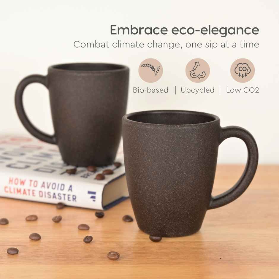 Eha Earth Friendly Classic Coffee Mug | 300 ml | Made with Coffee Husk Biocomposite