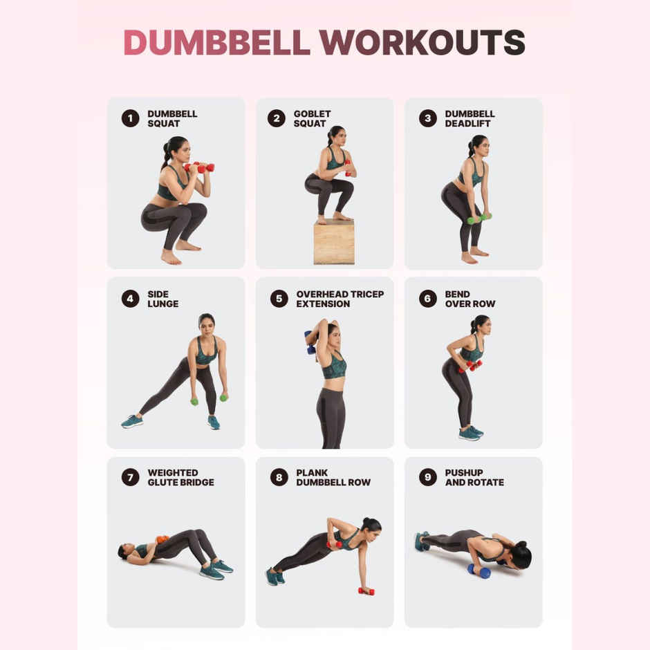 Cult Vinyl Dumbbell Set (1 kg X 2) | Pink