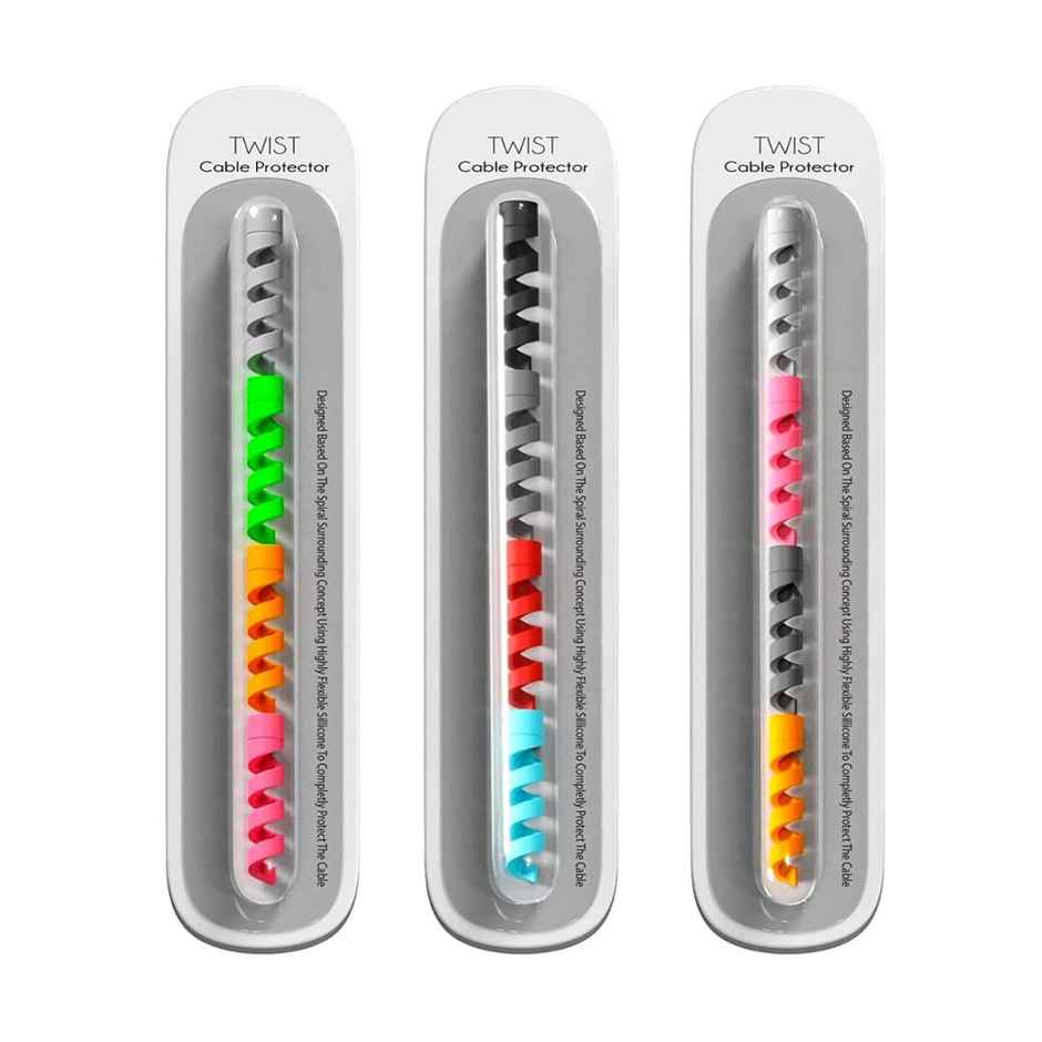 Sounce Spiral Charger Cable Protector Data Cable Saver Charging Cord Protective Cable (12 Units)