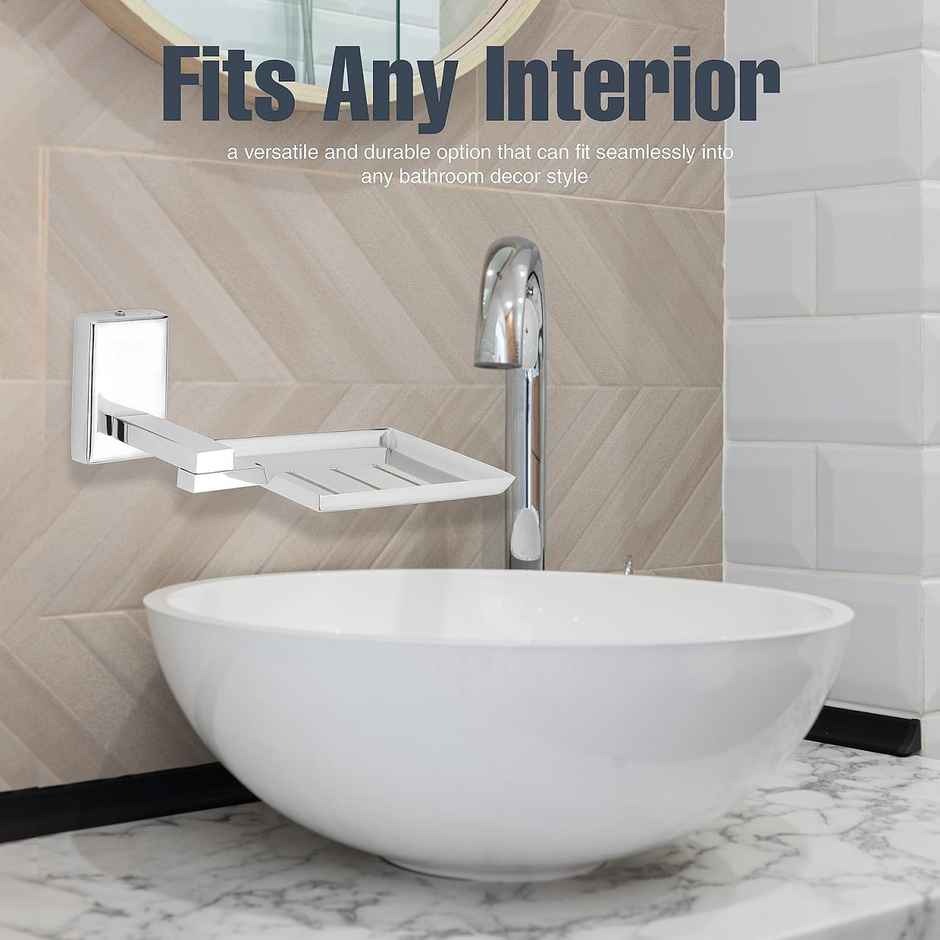 GLOXY Stainless Steel Soap Holder for Bathroom Wall Mounted Soap Dish Stand for Home Kitchen SS304