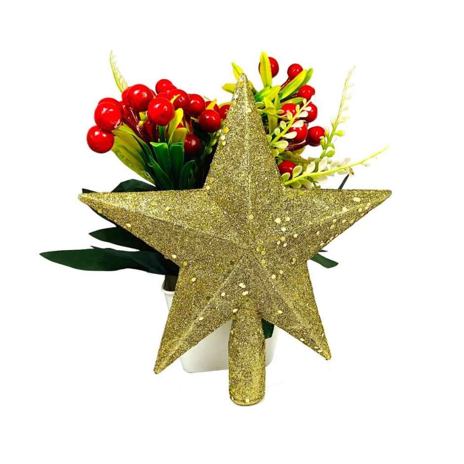 Christmas Tree Top Decorative Star | Golden | Picfest