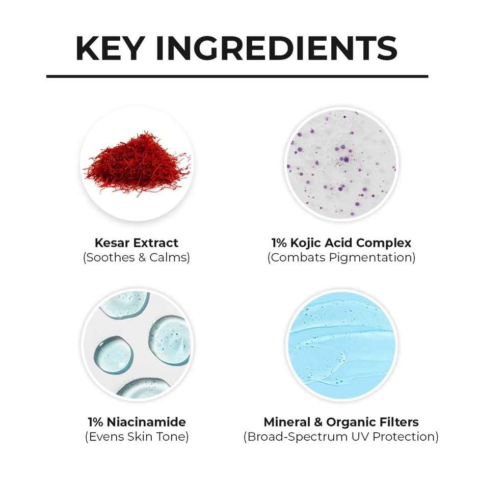 Dr. Sheth'S Kesar & Kojic Acid Oil Free Sunscreen Spf 50+ Pa++++Reduces Pigmentation, For Oily Skin