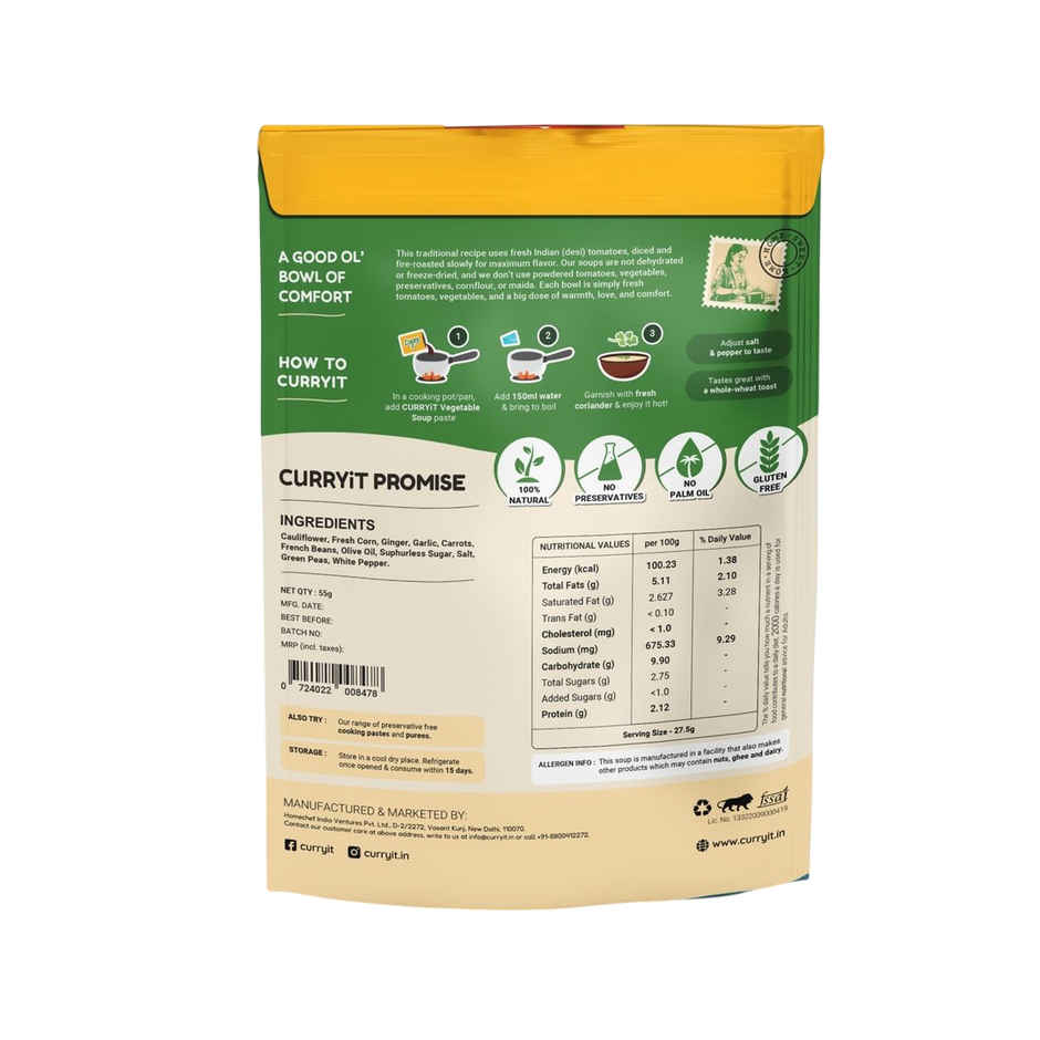 Curryit Mix VEG Soup Preservative Free