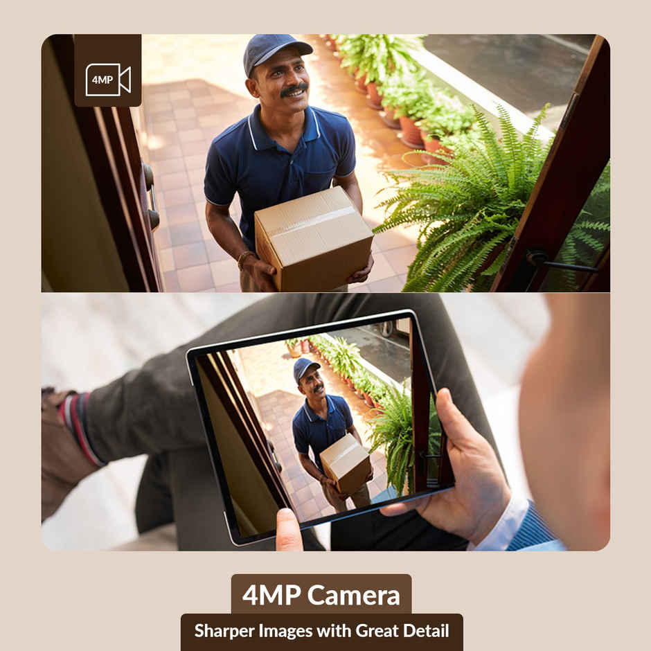 CP PLUS CP-Z43Q 4MP Quad HD Outdoor Wi-Fi CCTV Camera with Full Color Night Vision & CTC Cyber Tech