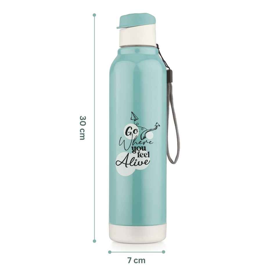 Flair Oxy 900 PP Inner Insulated Water Bottle | Blue | 700 ml