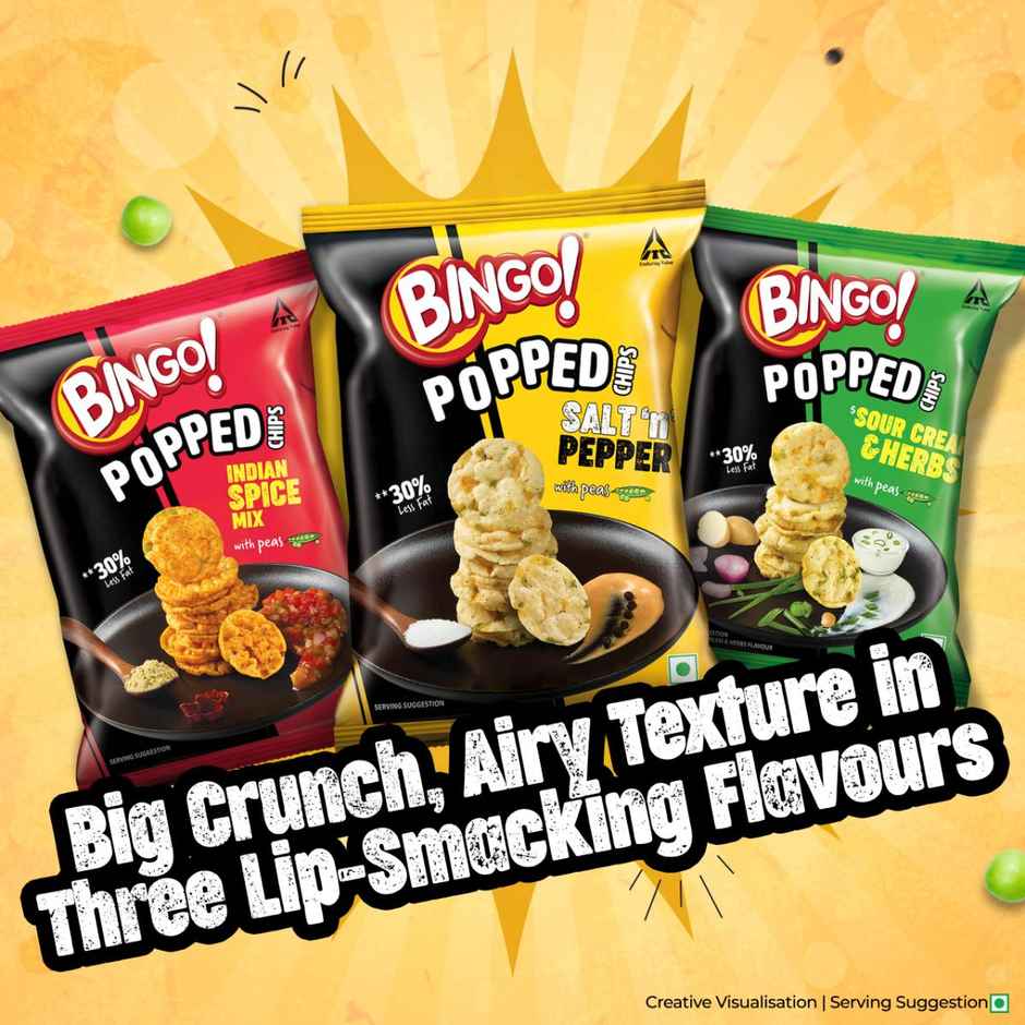 Bingo! Popped Chips Salt N Pepper | Crunchy & Savoury