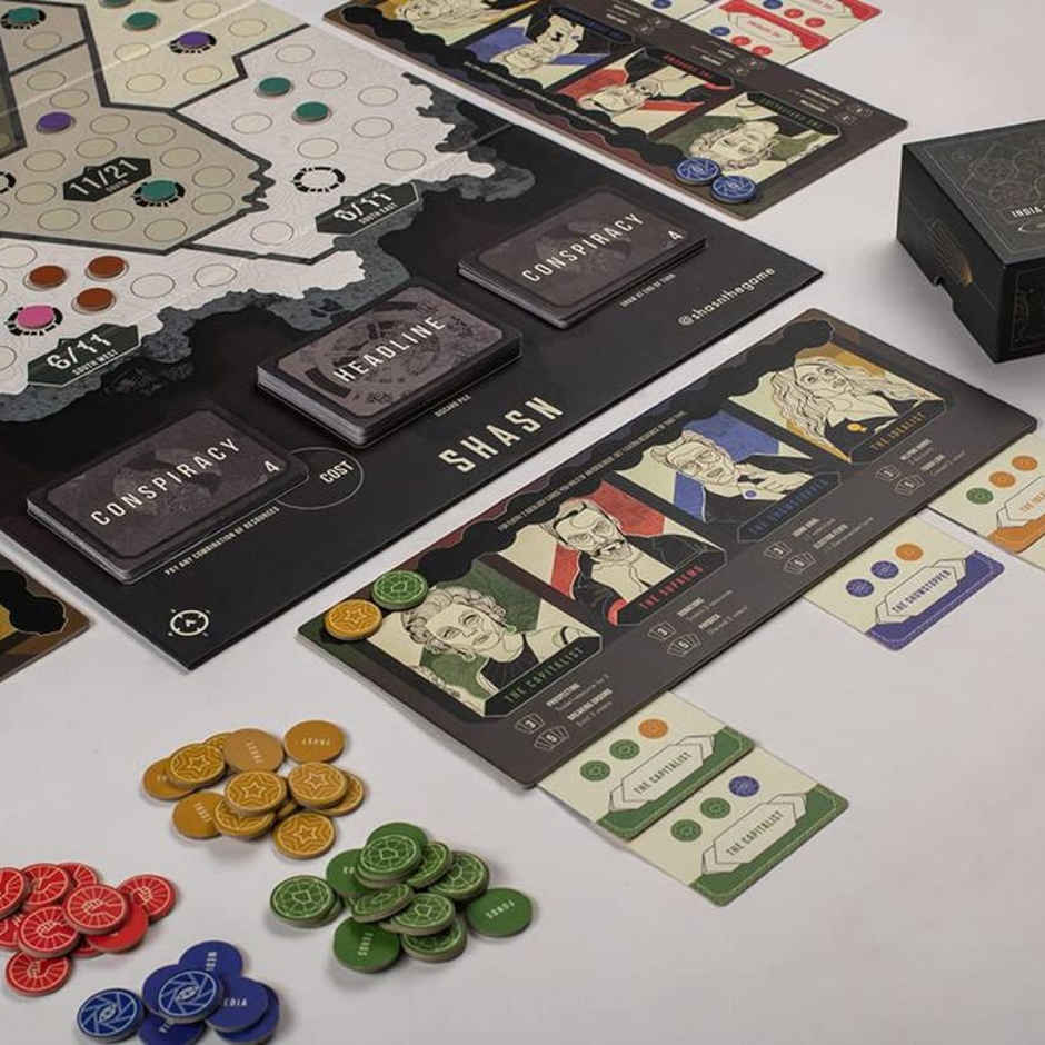 Shasn | The Political Strategy Board Game | 3 -5 Players | 14+ years