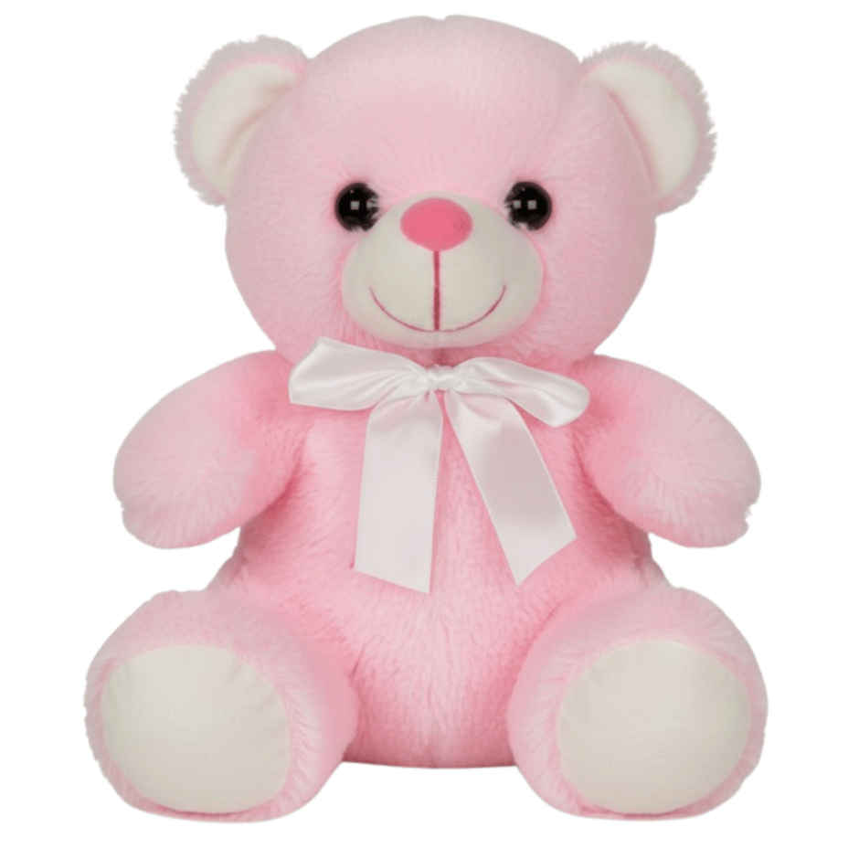 Toytales Cute Pink Teddy Bear Soft Toy | Plushie Stuffed Animal Toys | Assorted Design 25 cm