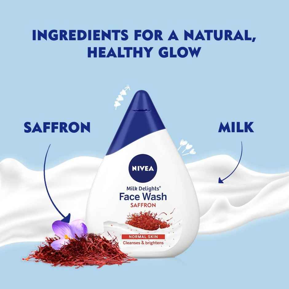 Nivea Face Wash For Normal Skin Milk Delights Saffron