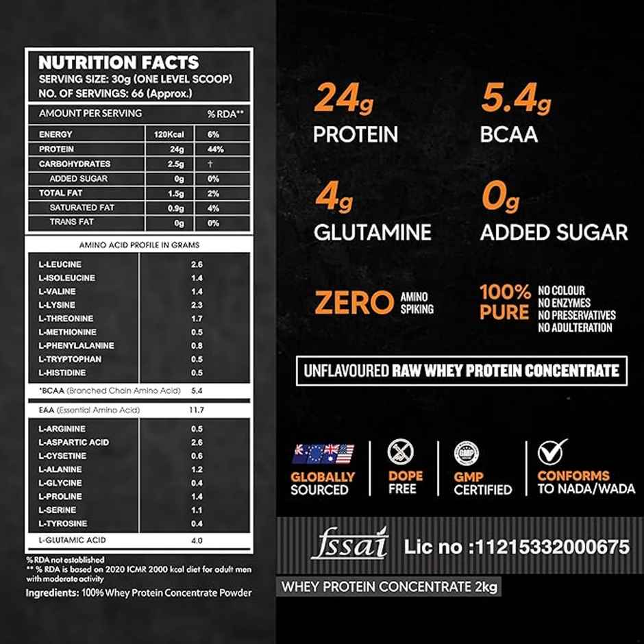 AS-IT-IS Nutrition Whey Protein Concentrate 80% | Unflavored, Tested for Purity