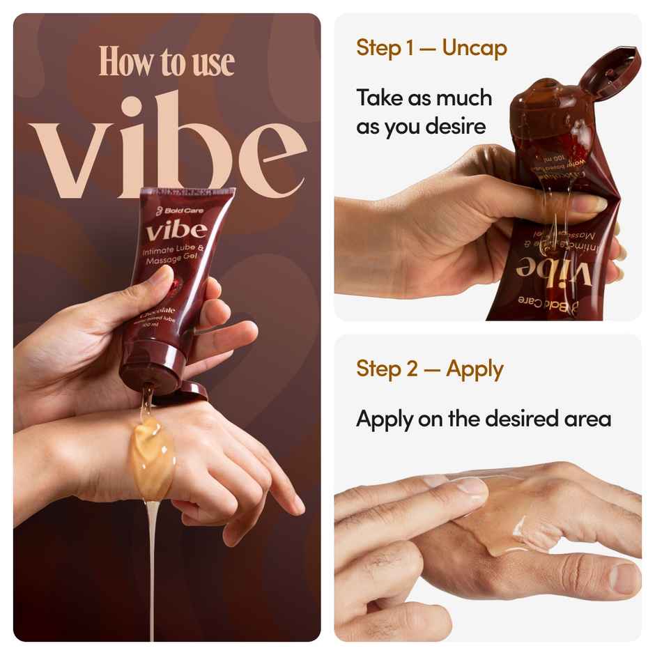 Bold Care Ultra Thin Delay Condoms With Benzocaine 4.5% (10pc) & Bold Care Vibe - Chocolate Flavoured Water-Based Intimate Lube (100ml) Combo