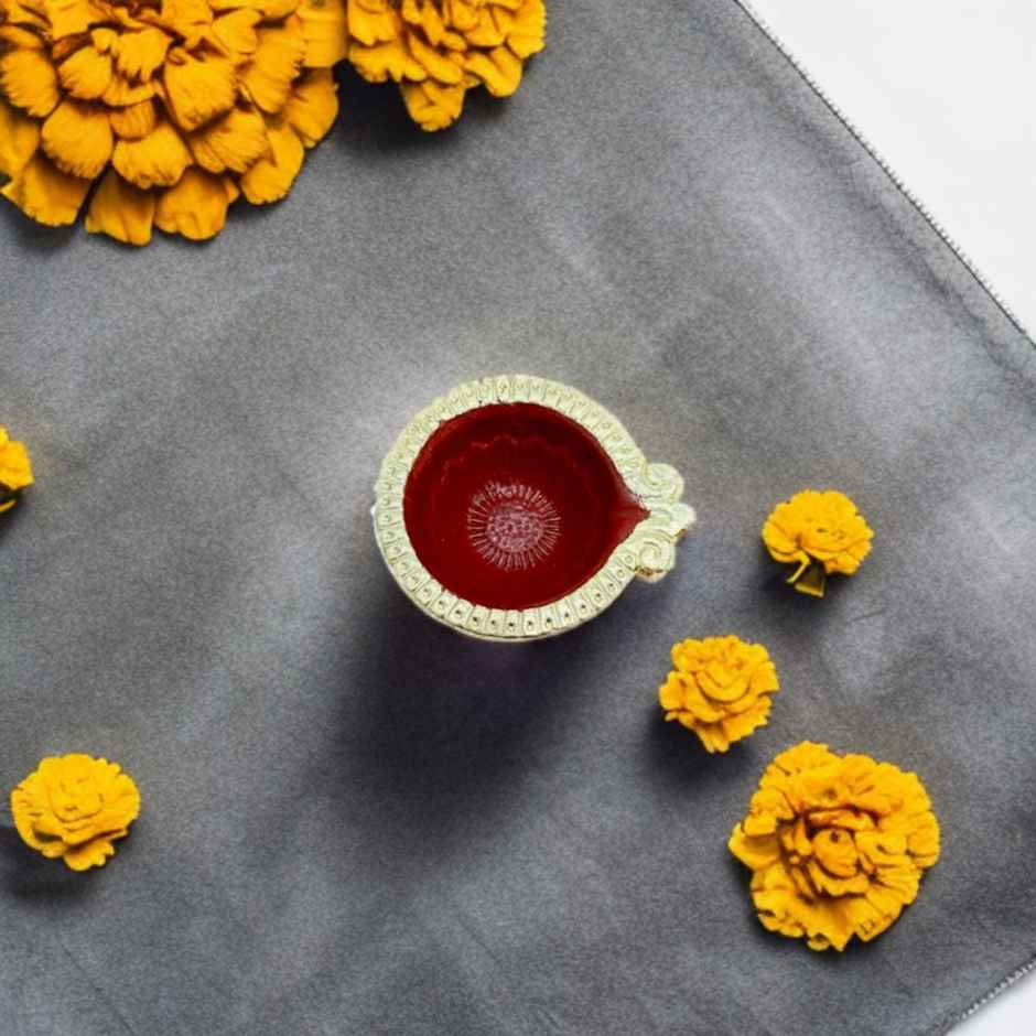 Multicolor Kanak Diya | Pack Of 12 | Designer Clay Diya | DiaCraft