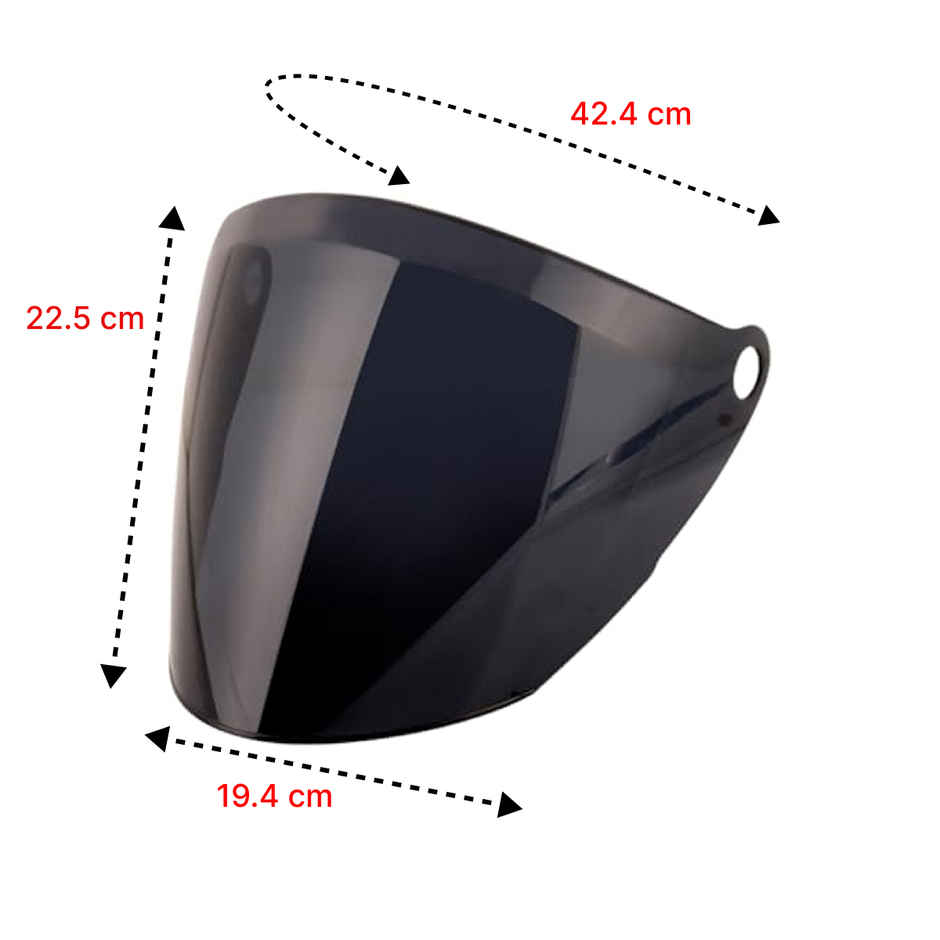 Vega Lark Helmet Smoke Visor-Scratch Resistant & UV Resistant