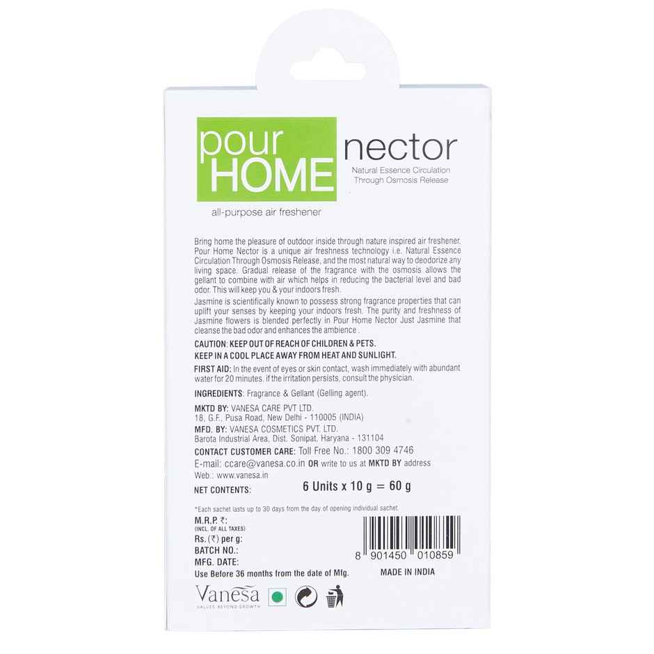 Pour Home - Nector Air Freshener Gel Blocks Jasmine Air | Pack Of 6