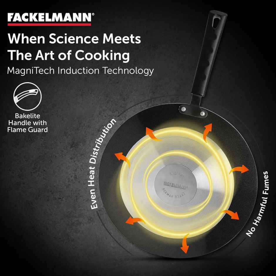 Fackelmann Quartz Nonstick Concave Tawa 28Cm, German Technology, Roti/Chapati/Paratha Tava