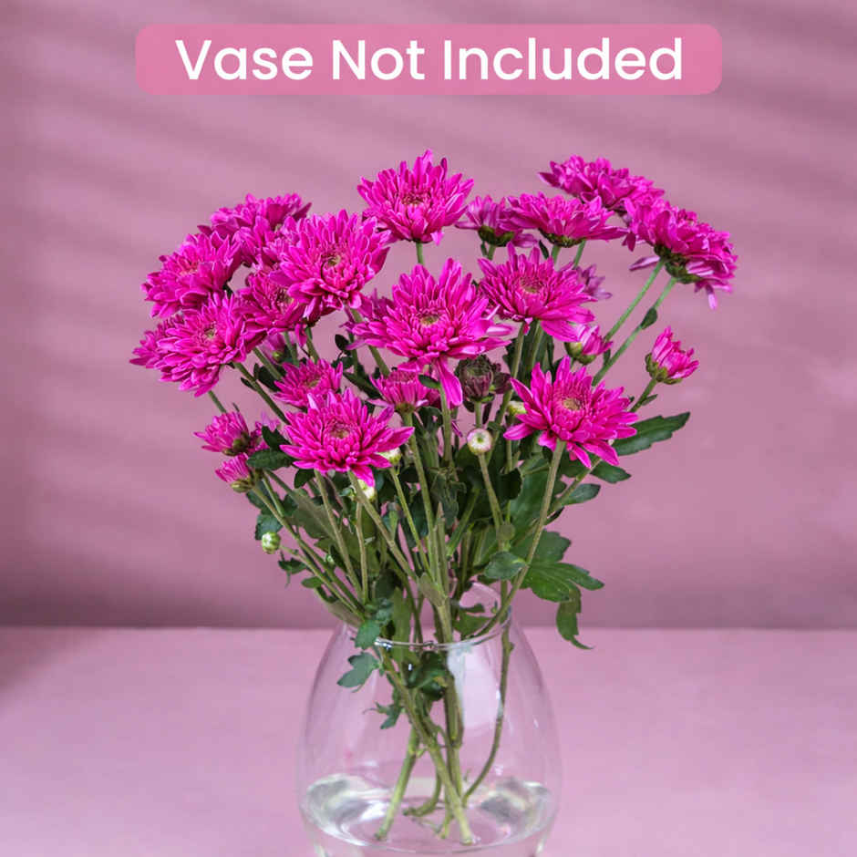 FlowerAura Purple Daisy Twin Stems