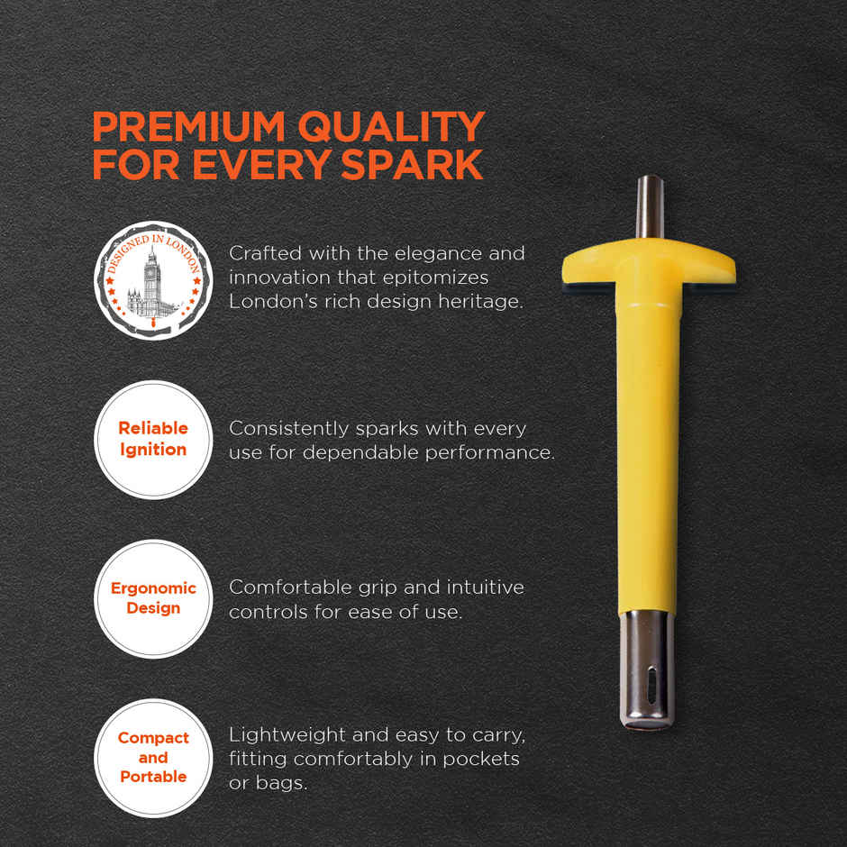 Habitat Premium ABS Body Easygrip Gas Stove Lighter | Colour May Vary