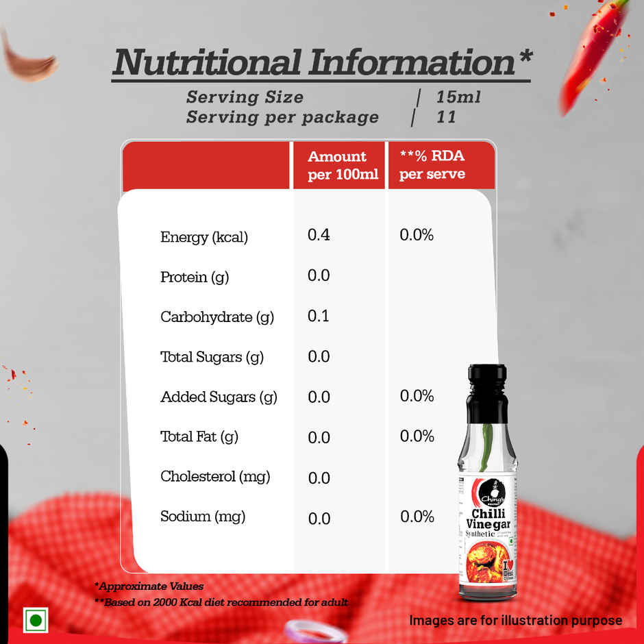 Ching's Secret White Chilli Vinegar, With Green Jwala Chilli, Bold and Intense Flavour