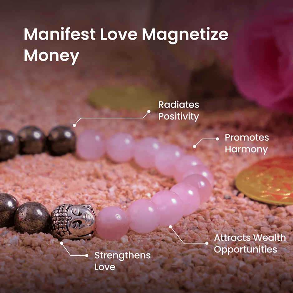 Astroyogi Love & Money (Rose Quartz & Raw Pyrite )