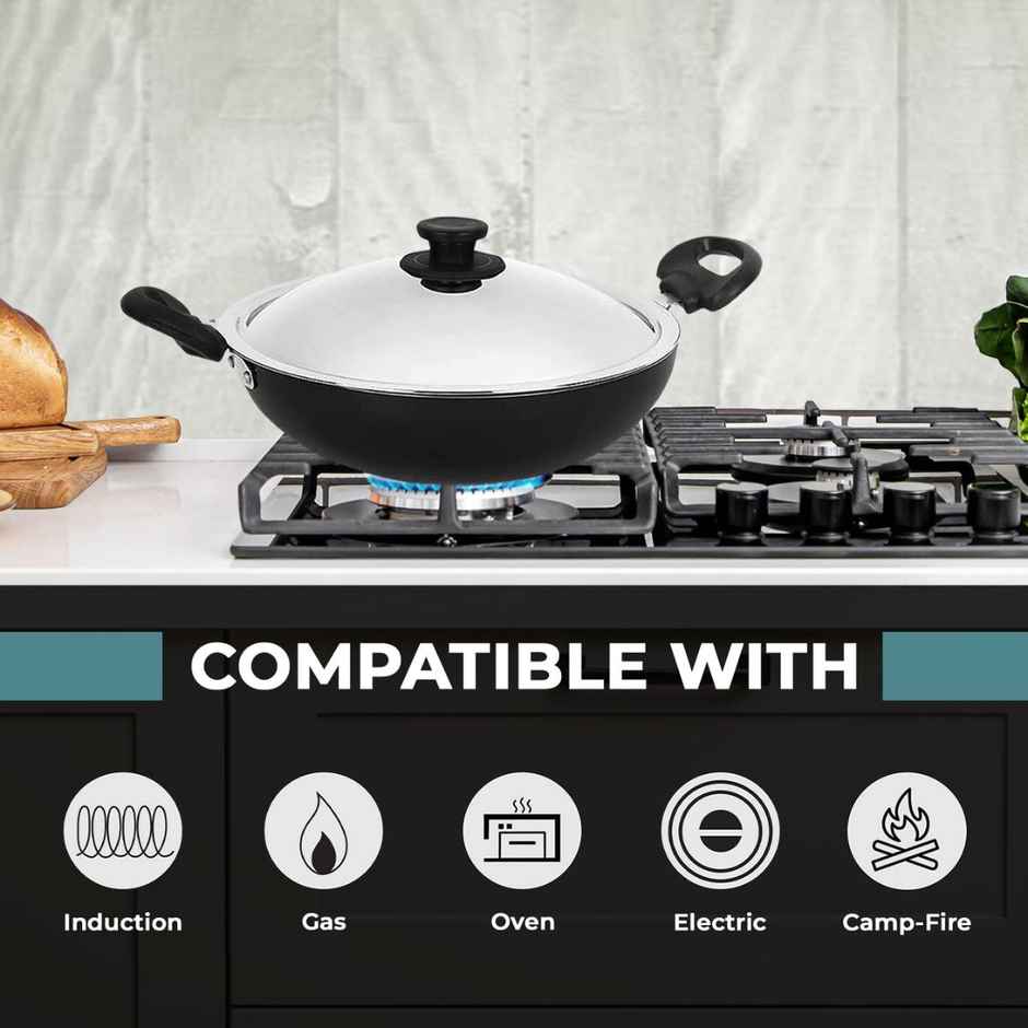 Pigeon Storm Non-Stick Tawa | 30 cm | Induction Compatible