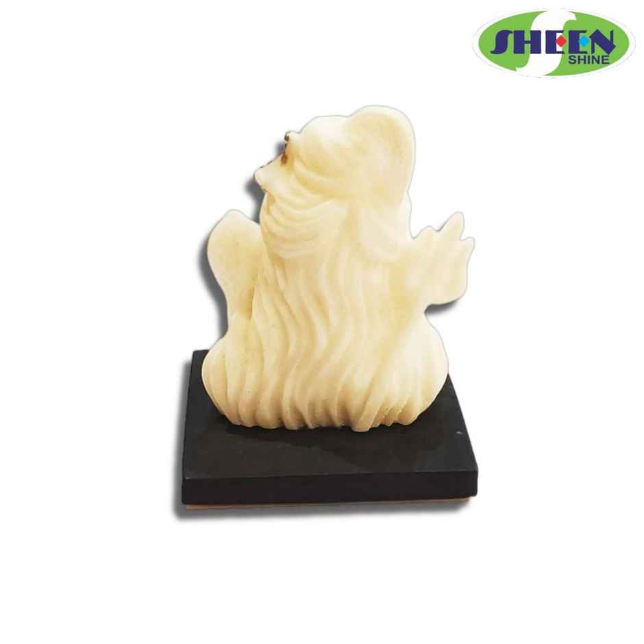 Sheen And Shine Lord Shiva Idol For Car Dashboard White-7.5 Cm