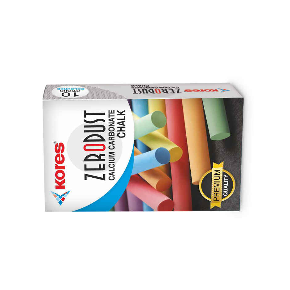 Kores Zero Dust Calcium Carbonate Chalk | Multicolour