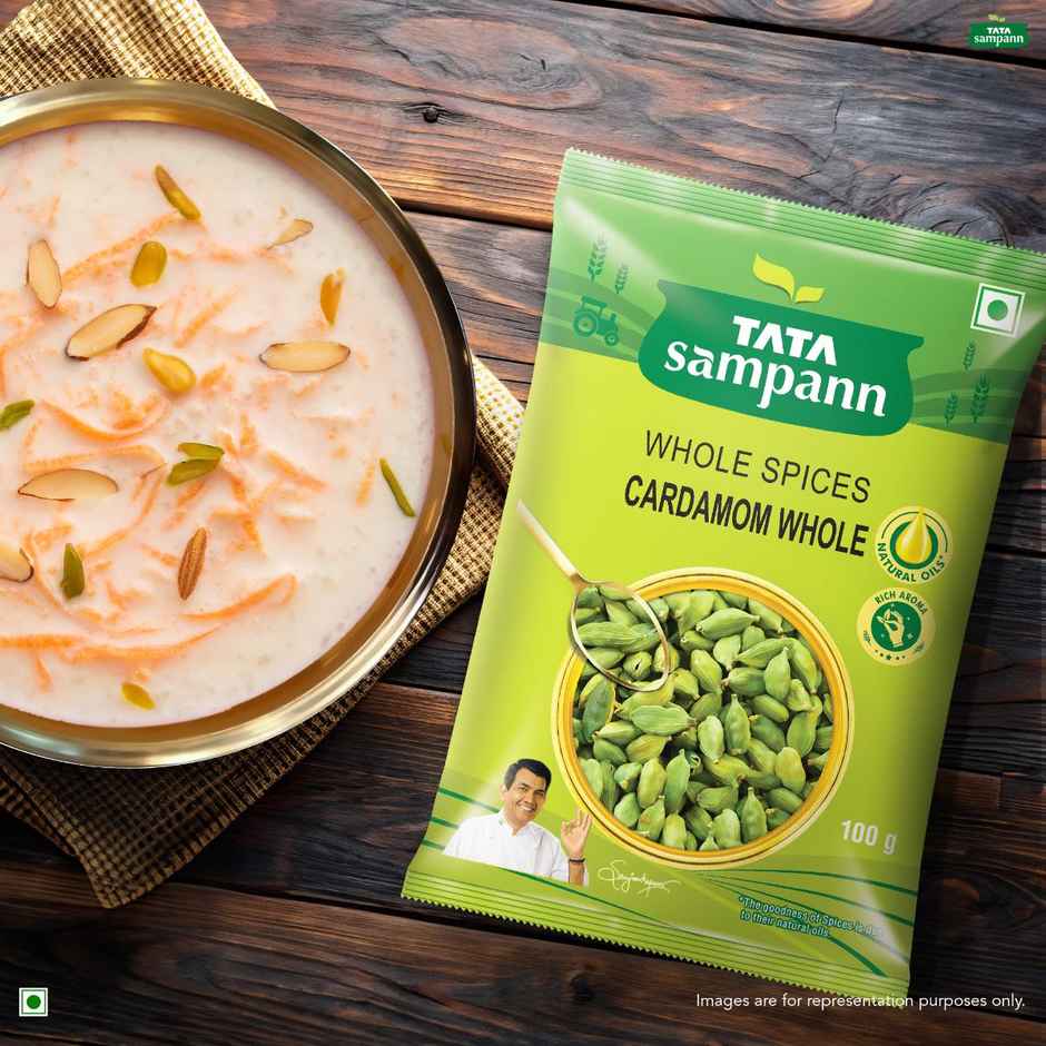 Tata Sampann Cardamom Whole, Sweet Aroma & Rich Flavour