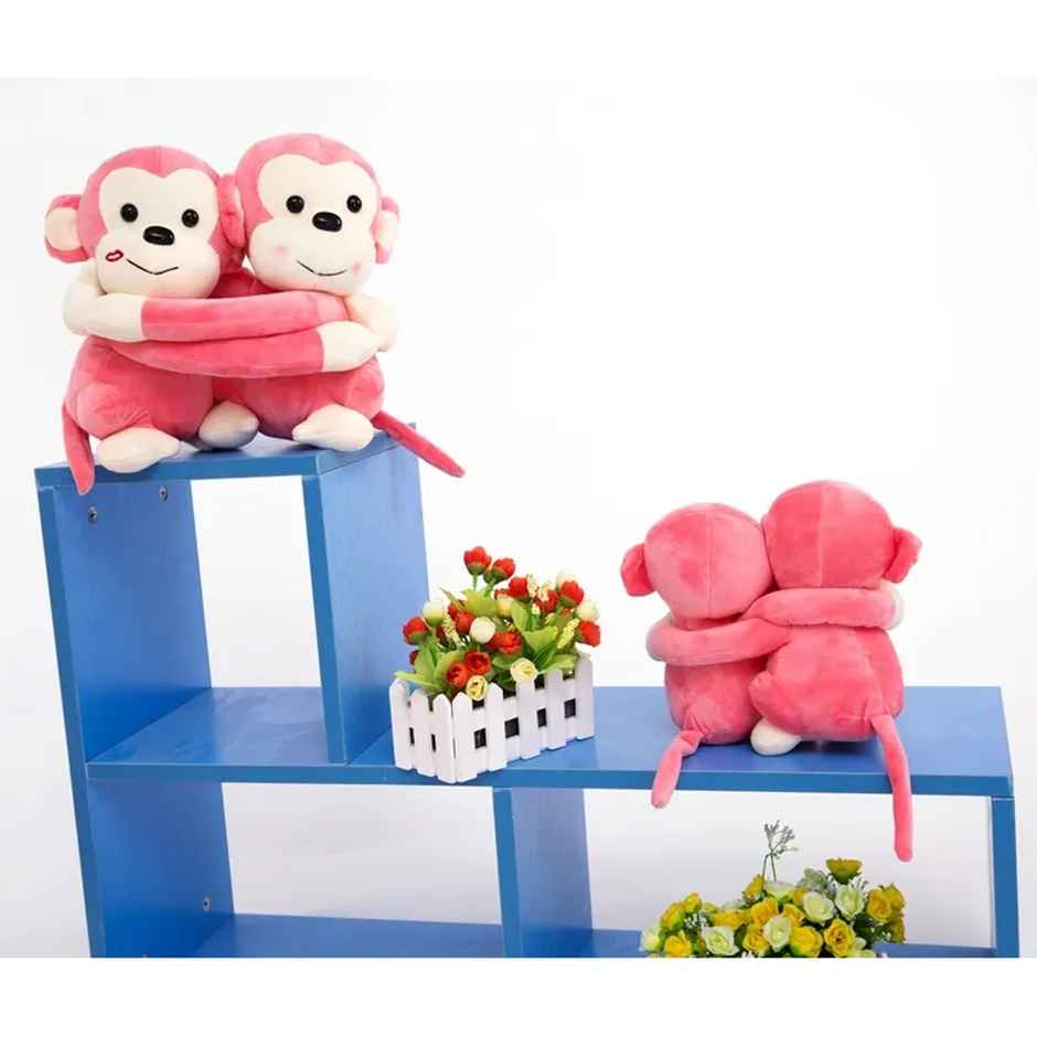 Dearjoy Hugging Monkey Pink 25 cm