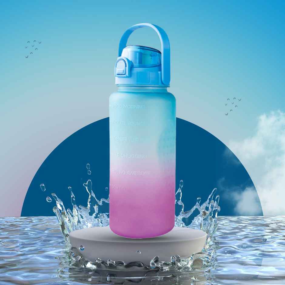 Solara Plastic Motivational Water Bottle | Multicolour | 2 L