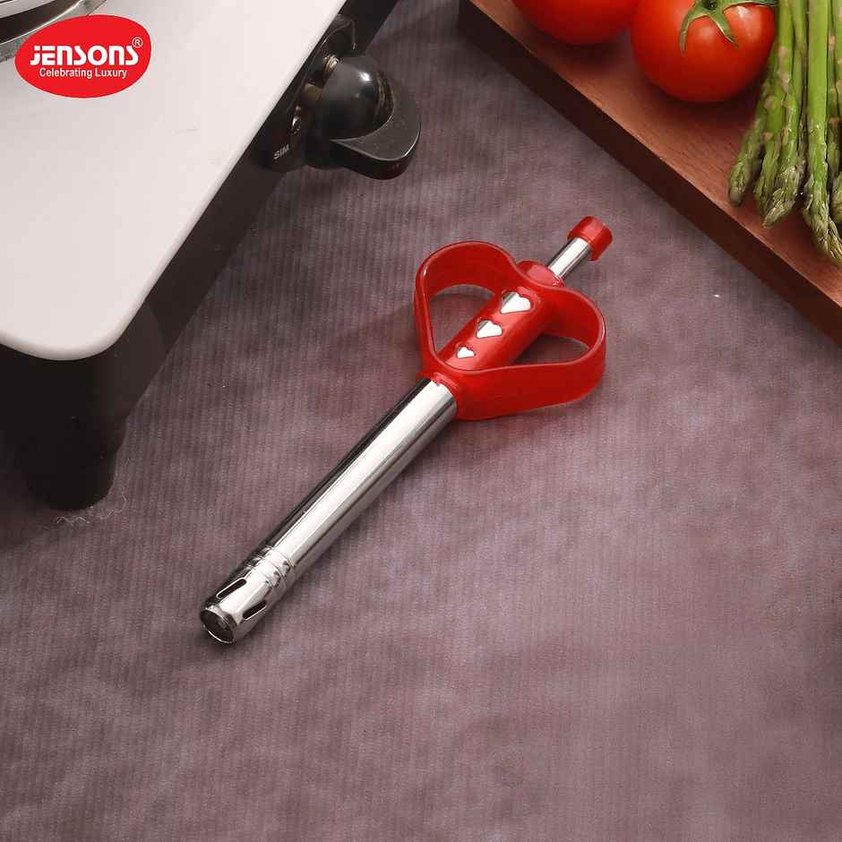 Jensons Stainless Steel Heart Shape Gas Stove Lighter