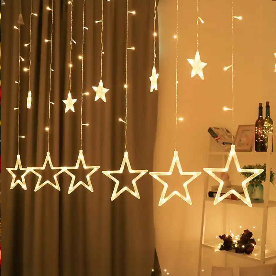 Quace Star Curtain String Light Combo