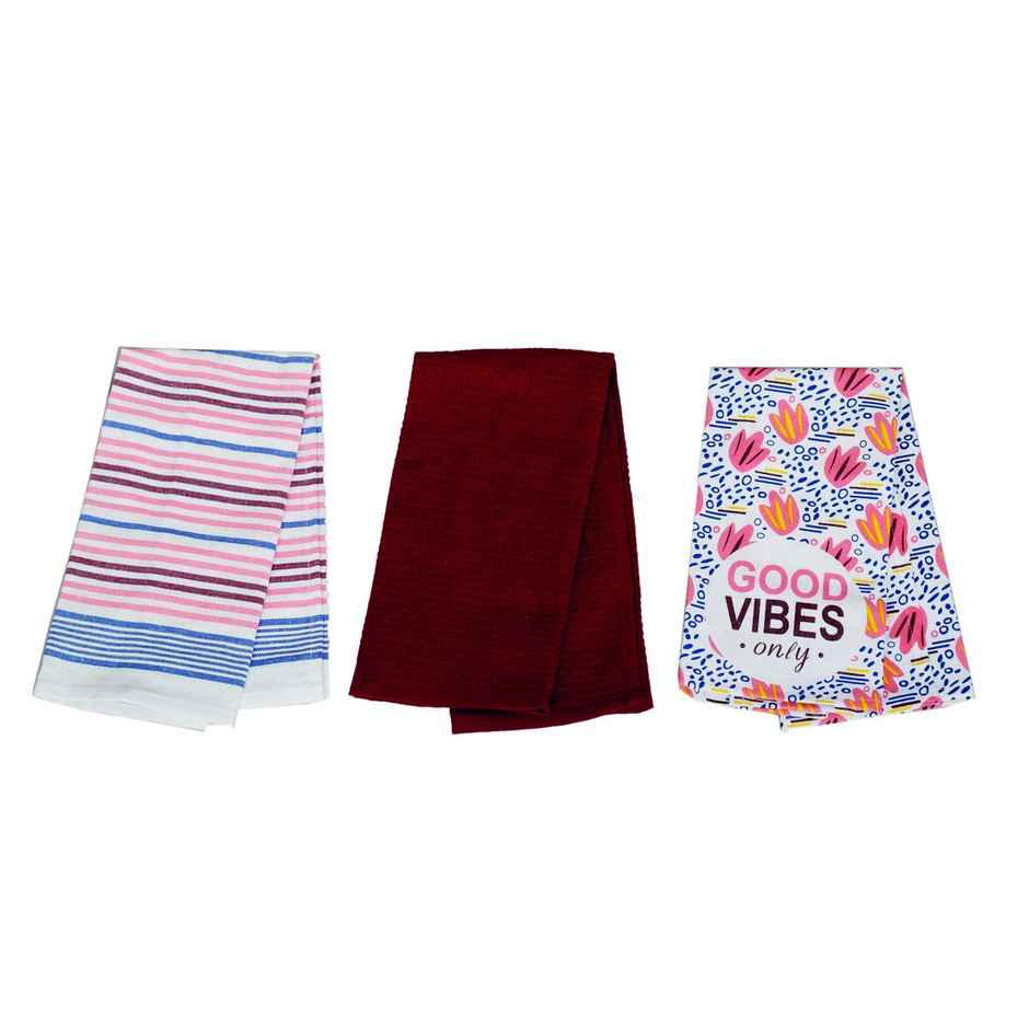 Leosoft Kitchen Towel 40 Cm x 60 Cm Maroon Multi