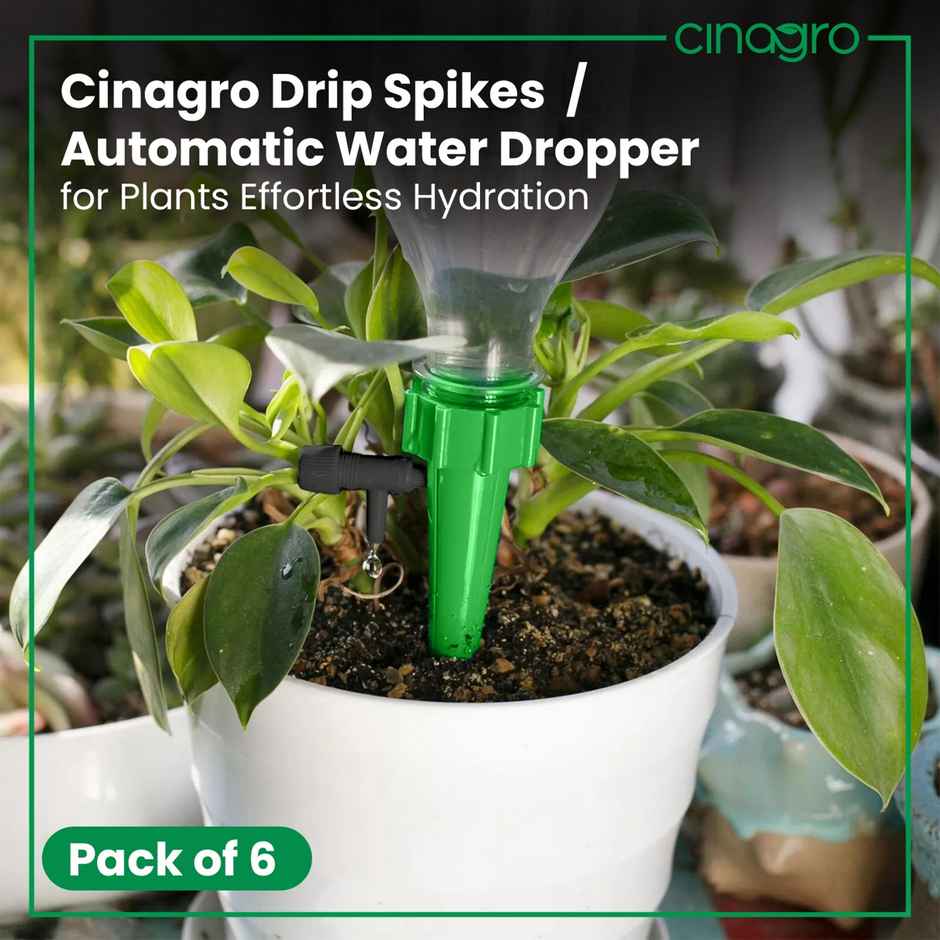 Cinagro Gardening Drip Irrigation Kit | Plant Water Dropper | Pack of 6