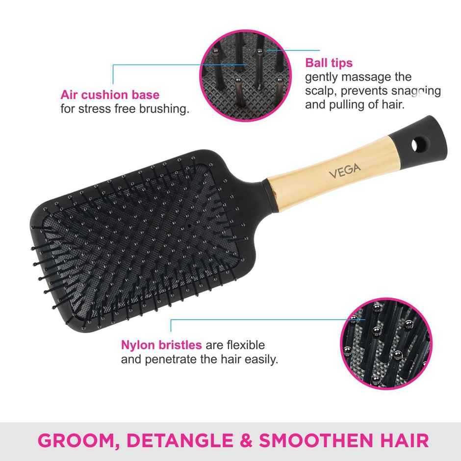 VEGA Paddle Hair Brush for Men and Women |E17-PB