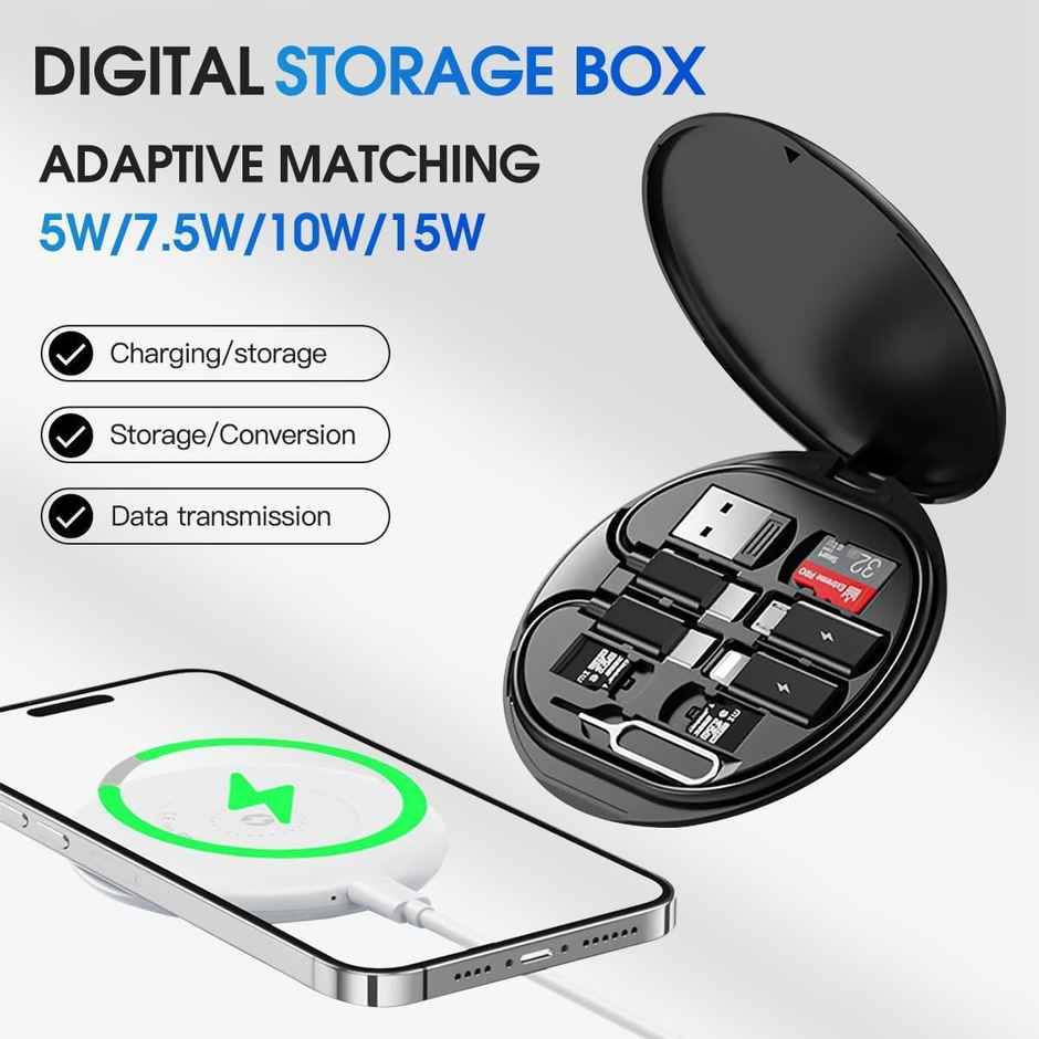 Sounce All In One 60W USB Type C Fast Charging Cable Set | Micro USB and Lightning Port | Black