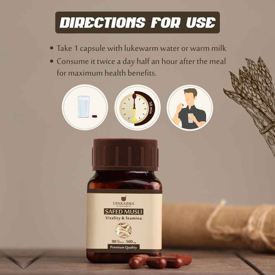 Upakarma Safed Musli 90 Capsules