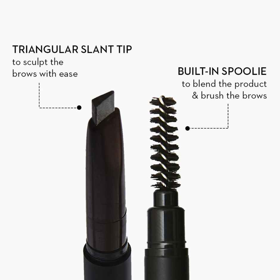 SUGAR Cosmetics Arch Arrival Brow Definer - 04 Felix Onyx (Dark Blackish Brown)